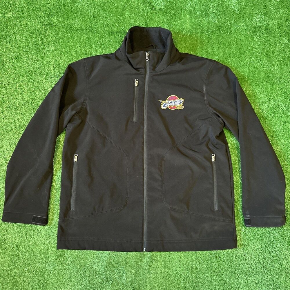 Cleveland Cavaliers Full Zip Jacket Men’s Large Solid Black G-III Carl Banks NBA
